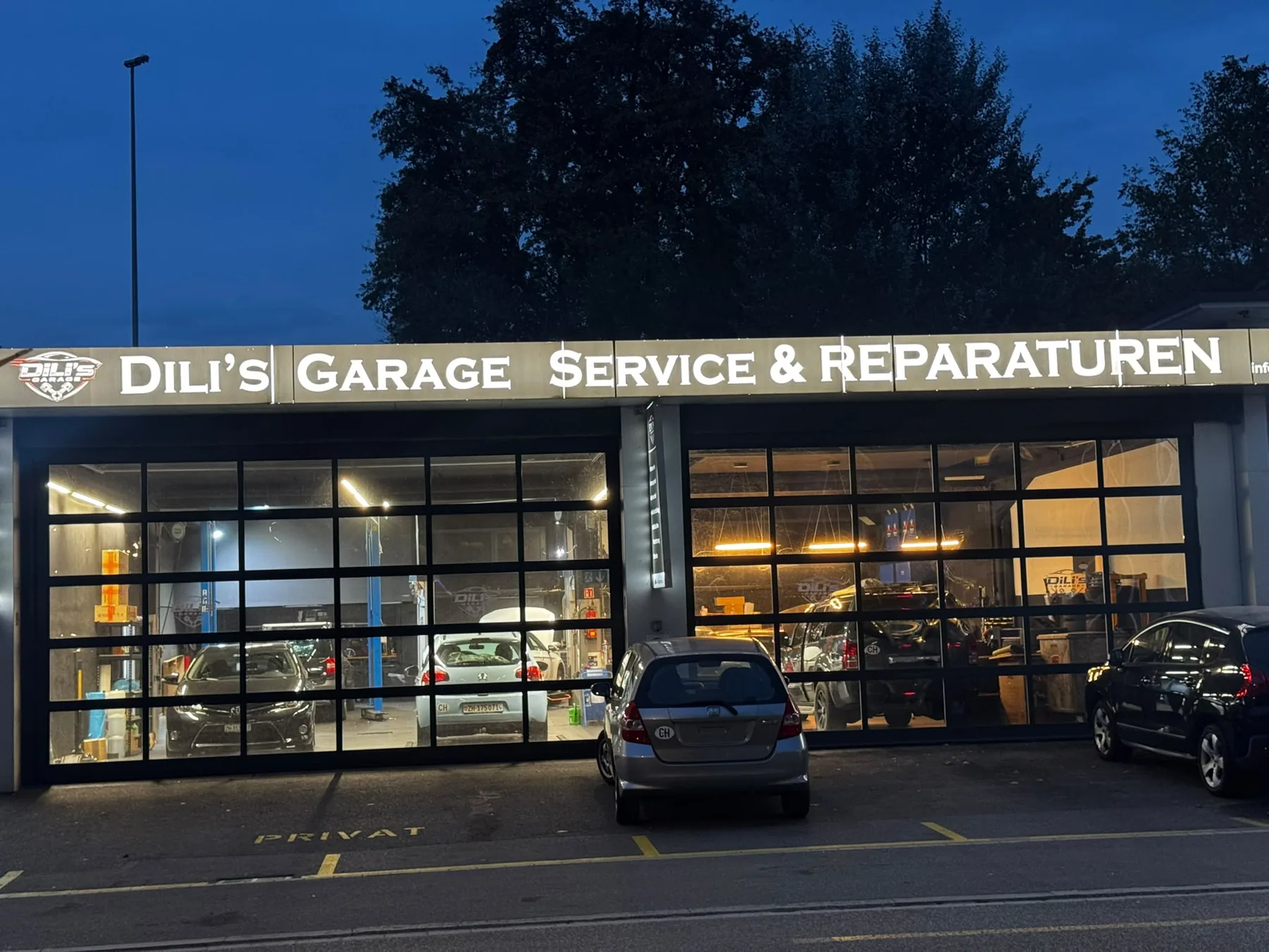 Dili’s Garage Winterthur-Töss, Aussenansicht der Autowerkstatt